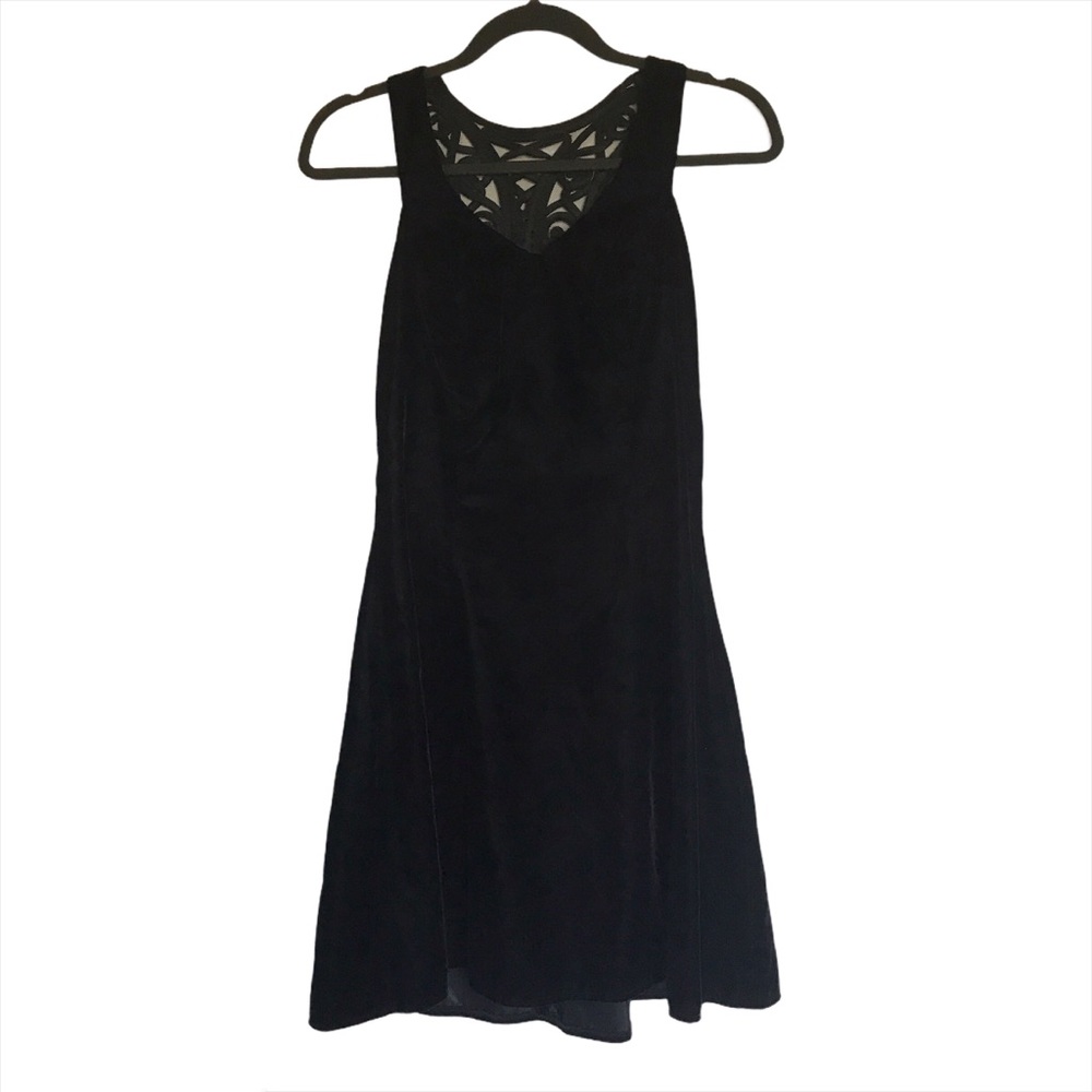 Vintage R-Wear Rampage Velvet Ribbon Back Dress Size 6 NEW Black Whimsigoth